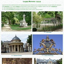 Le Parc Monceau à Paris