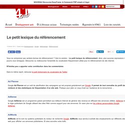 Le petit lexique du référencement