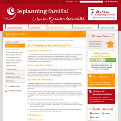 Planning familial-Le Planning et la contraception