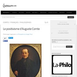 La philosophie positiviste de Comte