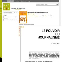 Le pouvoir du journalisme