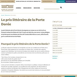 Le prix littéraire de la Porte Dorée - Exil - Musée histoire immigration