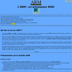 Le processeur ARM : présentation.