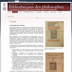 Bibliothèques des Philosophes