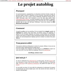 Le projet autoblog