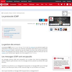 Le protocole ICMP