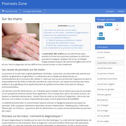 Le psoriasis des mains