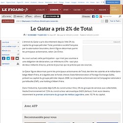 Le Qatar a pris 2% de Total