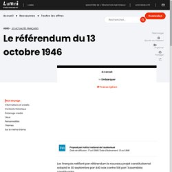 Le référendum du 13 octobre 1946