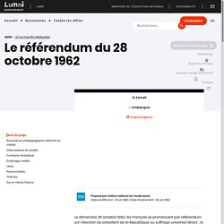 Le référendum du 28 octobre 1962