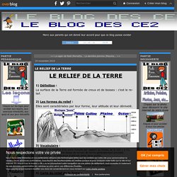 LE RELIEF DE LA TERRE - Le blog des CE2