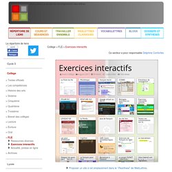 Collège > FLE > Exercices interactifs