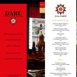 Le Restaurant - Le Daru - Restaurant Russe à Paris