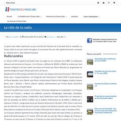 » Le rôle de la radio