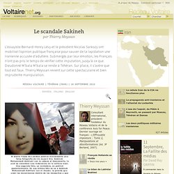 Le scandale Sakineh [Voltaire]