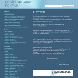 Le site de Mme FONTANA