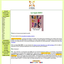 Le site des ESFJ (profil MBTI)