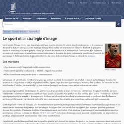 Le sport et la stratégie d'image
