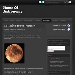 Le système solaire: Mercure