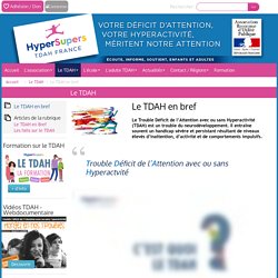 Le TDAH en bref - TDAH France