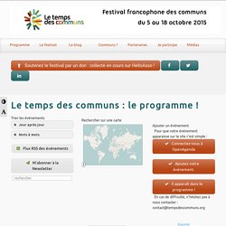 Le temps des communs : le programme !