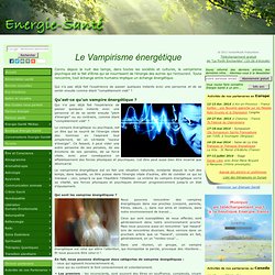 La vampirisme énergétique