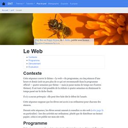 Le Web — SNT