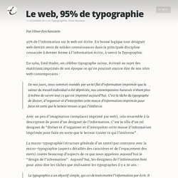 Le web, 95% de typographie