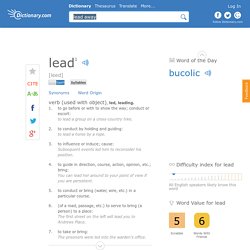 Lead away