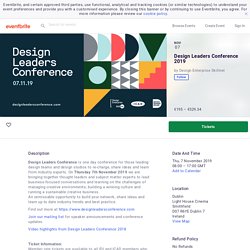 Design Leaders Conference 2019 Tickets, Thu 7 Nov 2019 at 08:00