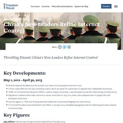 China's New Leaders Refine Internet Control