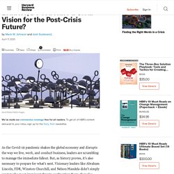Leaders, Do You Have a Clear Vision for the Post-Crisis Future?