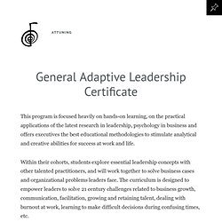 General Adaptive Leadership Certificate