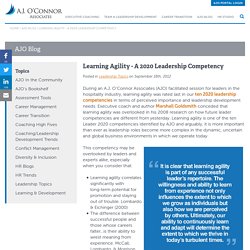 Learning Agility - A 2020 Leadership Competency