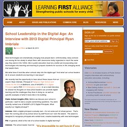 School Leadership in the Digital Age: An Interview with 2013 Digital Principal Ryan Imbriale