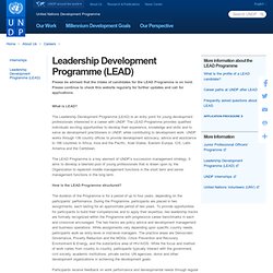 Leadership Development Programme (LEAD)
