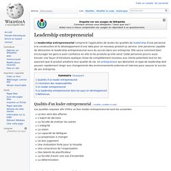 Leadership entrepreneurial