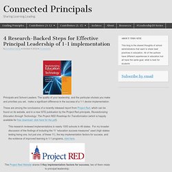 4 Research-Backed Steps for Effective Principal Leadership of 1-1 implementation