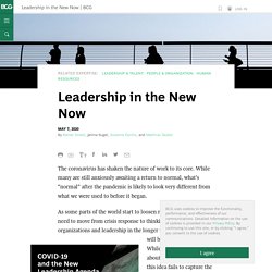 Leadership in the New Now