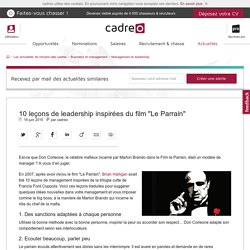 10 leçons de leadership inspirées du film "Le Parrain"