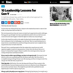 10 Leadership Lessons for Gen-Y