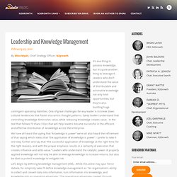 Leadership and Knowledge Management