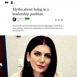 Myths about being in a leadership position