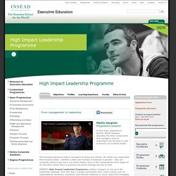 High Impact Leadership Programme