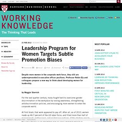 Leadership Program for Women Targets Subtle Promotion Biases