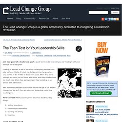 The Teen Test for Your Leadership Skills