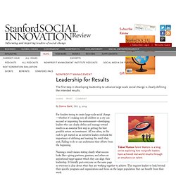 Leadership for Results