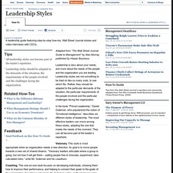 Leadership Styles - Management