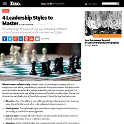 4 Leadership Styles to Master