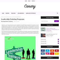 Leadership Training Programs
